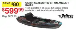 Dunham's Sports PELICAN CATCH CLASSIC 100 SIT-ON ANGLER KAYAK offer