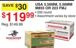 Dunham's Sports WINCHESTER USA 5.56MM, 5.56MM M855 OR 223 FMJ offer