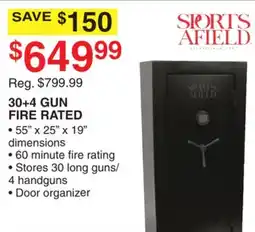 Dunham's Sports SPORTS FIELD 30+4 GUN FIRE RATED offer