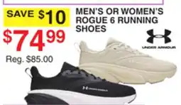 Dunham's Sports UNDER ARMOUR MEN'S OR WOMEN'S ROGUE 6 RUNNING SHOES offer