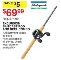 Dunham's Sports SHAKESPEARE EXCURSION BAITCAST ROD AND REEL COMBO offer
