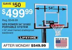 Dunham's Sports LIFETIME SFS POWER 54 91002 PORTABLE SYSTEM offer