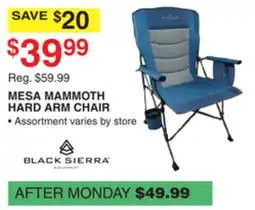Dunham's Sports BLACK SIERRA MESA MAMMOTH HARD ARM CHAIR offer
