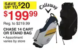 Dunham's Sports CALLAWAY CHASE 14 CART OR STAND BAG offer