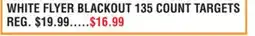 Dunham's Sports WHITE FLYER BLACKOUT 135 COUNT TARGETS offer