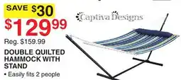 Dunham's Sports CAPTIVA DESIGNS DOUBLE QUILTED HAMMOCK WITH STAND offer