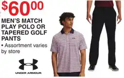 Dunham's Sports UNDER ARMOUR MEN'S MATCH PLAY POLO OR TAPERED GOLF PANTS offer