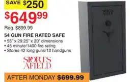 Dunham's Sports SPORTS AFIELD 54 GUN FIRE RATED SAFE offer