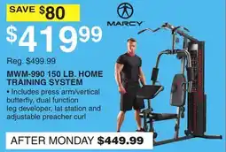Dunham's Sports MARCY MWM-990 150 LB. HOME TRAINING SYSTEM offer