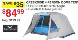Dunham's Sports CREEKSIDE 4-PERSON DOME TENT offer