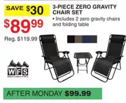 Dunham's Sports WORLD FAMOUS SPORTS 3-PIECE ZERO GRAVITY CHAIR SET offer