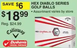 Dunham's Sports CALLAWAY HEX DIABLO SERIES GOLF BALLS offer