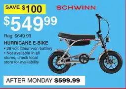 Dunham's Sports SCHWINN HURRICANE E-BIKE offer