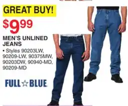 Dunham's Sports FULL BLUE MEN'S UNLINED JEANS offer