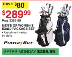 Dunham's Sports POWERBILT MEN'S OR WOMEN'S EX850 PACKAGE SET offer