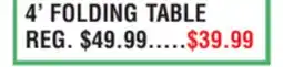 Dunham's Sports 4' FOLDING TABLE offer
