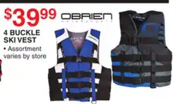 Dunham's Sports OBRIEN 4 BUCKLE SKI VEST offer