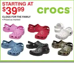 Dunham's Sports CROCS CLOGS FOR THE FAMILY offer