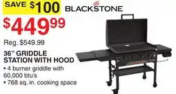 Dunham's Sports BLACKSTONE 36 GRIDDLE STATION WITH HOOD offer