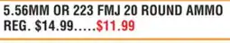 Dunham's Sports WINCHESTER 5.56MM OR 223 FMJ 20 ROUND AMMO offer