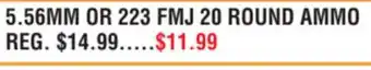 Dunham's Sports WINCHESTER 5.56MM OR 223 FMJ 20 ROUND AMMO offer