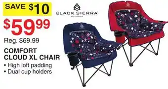 Dunham's Sports BLACK SIERRA COMFORT CLOUD XL CHAIR offer