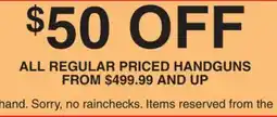 Dunham's Sports HANDGUNS offer
