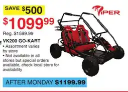 Dunham's Sports VIPER VK200 GO-KART offer