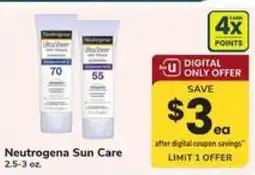Safeway Neutrogena Sun Care offer