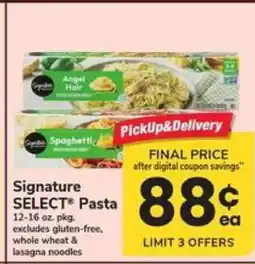 Safeway Signature Select Pasta offer
