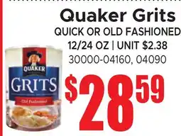 Jetro Quaker Grits QUICK OR OLD FASHIONED offer