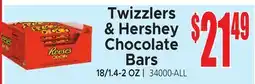 Jetro Twizzlers & Hershey Chocolate Bars offer