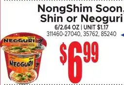 Jetro NongShim Soon Shin or Neoguri offer