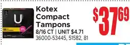 Jetro Kotex Compact Tampons offer