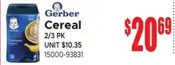 Jetro Gerber Cereal offer