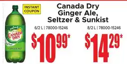 Jetro Canada Dry Ginger Ale, Seltzer & Sunkist offer