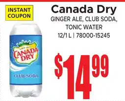 Jetro Canada Dry GINGER ALE, CLUB SODA, TONIC WATER offer
