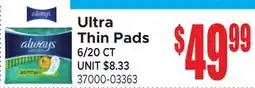Jetro Always Ultra Thin Pads offer