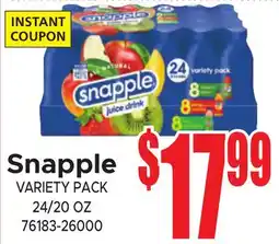 Jetro Snapple VARIETY PACK offer