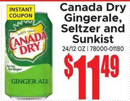 Jetro Canada Dry Gingerale, Seltzer and Sunkist offer