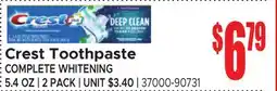 Jetro Crest Toothpaste offer