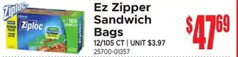 Jetro Ez Zipper Sandwich Bags offer