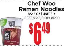 Jetro Chef Woo Ramen Noodles offer