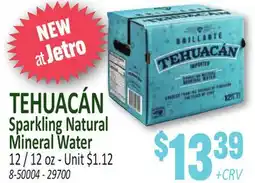 Jetro TEHUACÁN Sparkling Natural Mineral Water offer