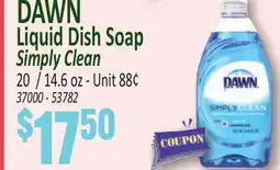 Jetro DAWN Liquid Dish Soap Simply Clean offer