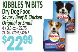 Jetro KIBBLES 'N BITS Dry Dog Food Savory Beef & Chicken offer
