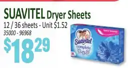 Jetro SUAVITEL Dryer Sheets offer