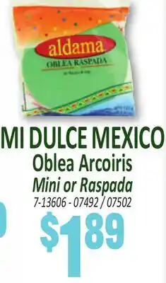 Jetro MI DULCE MEXICO Oblea Arcoiris Mini or Raspada offer