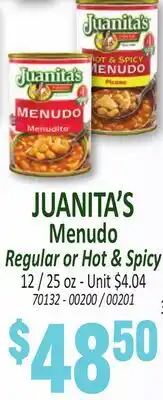 Jetro JUANITA'S Menudo offer