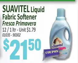 Jetro SUAVITEL Liquid Fabric Softener offer